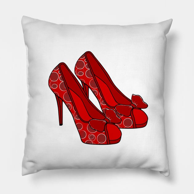 RED Shoes Women Fashion Pillow by SartorisArt1