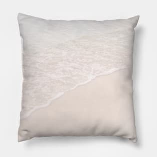 SCENERY 49 - White Beach Sand Clear Sea Water Coast Pillow