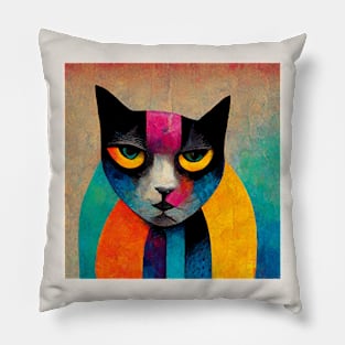 Abstract Cat Pillow