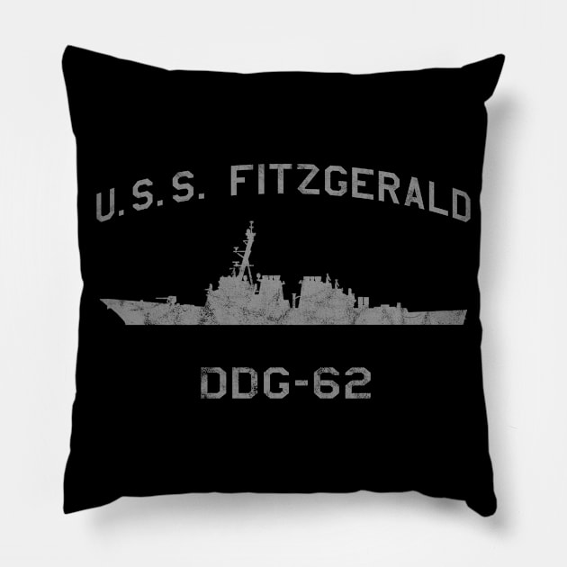 DDG-62 USS Fitzherald Ships Profile Pillow by DesignedForFlight