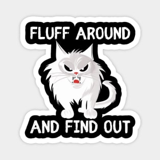 Fluff Around and Find Out - funny cat Magnet