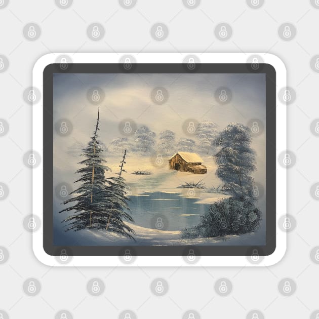 Frozen Beauty in Vignette Magnet by J&S mason