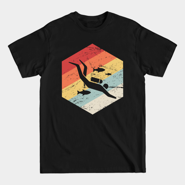 Disover Retro 70s Scuba Diver Icon - Scuba - T-Shirt