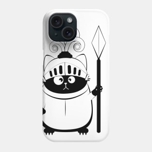 Cat knight in armor Phone Case