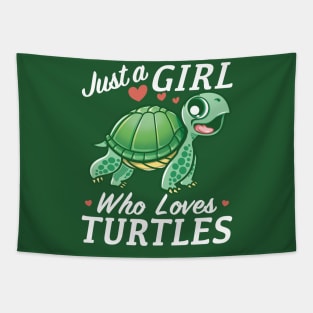 Just a girl who loves turtles Cute Tapestry