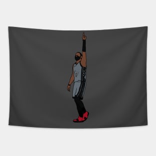 Kyrie Irving Pointing Up Tapestry