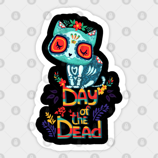 Day Of The Dead Cat Shirts Dia De Los Muertos Cat Party Gift Day
