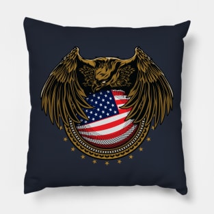 eagle flag America Pillow