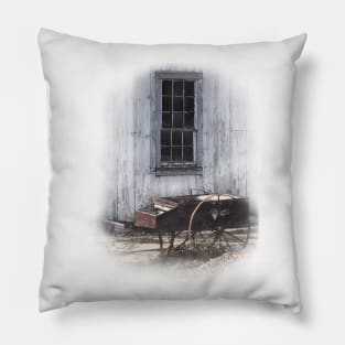 Old Fashion Hay Wagon Pillow