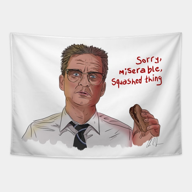 Falling Down: Sad Whammy Burger Tapestry by 51Deesigns