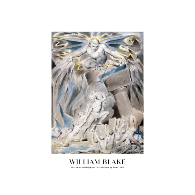 William Blake - Job's Sons and Daughters Overwhelmed by Satan by MurellosArt