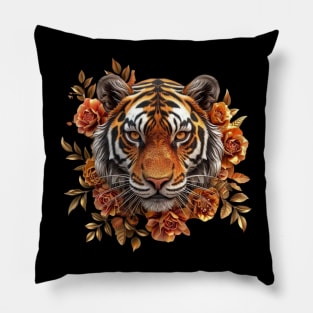 Floral Tiger Pillow