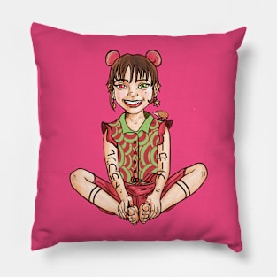 Cute crazy girl Pillow