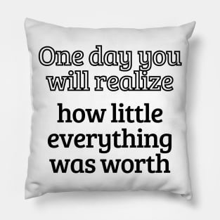 Not everything is important. Pillow