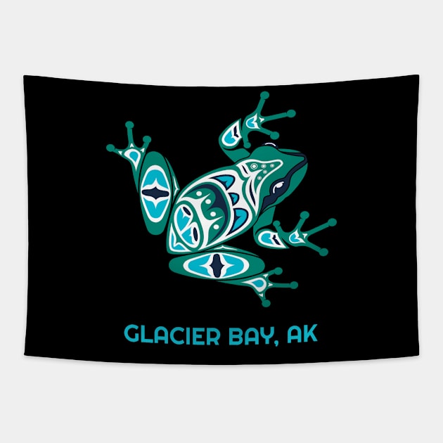 Glacier Bay, Alaska Frog Pacific NW Native American Indian Tapestry by twizzler3b