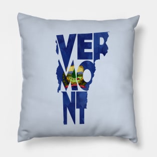 Vermont Typo Map Pillow