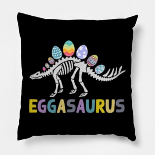 Eggasaurus Stegosaurus Easter Egg Dinosaur Funny Easter Pillow