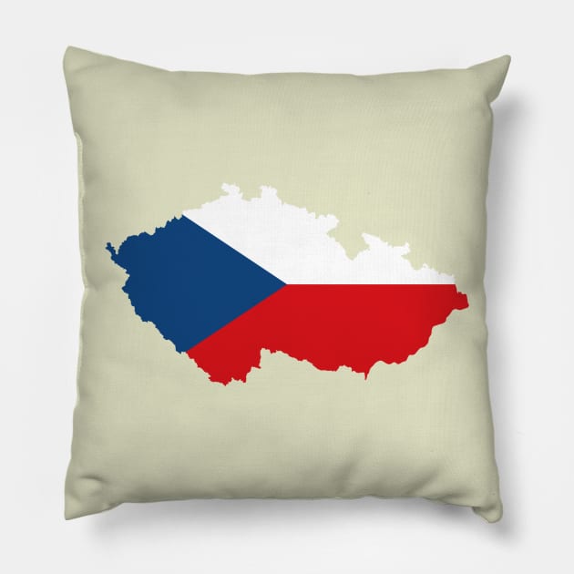 Czech Republic Map Pillow by Historia