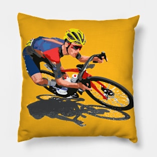 Road cycling bending curve Pillow