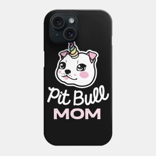 Pit Bull Mom Unicorn Dog Owner Retro Dog Mother Phone Case