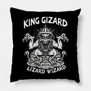 The King Gizard And Wizard Lizard Pillow