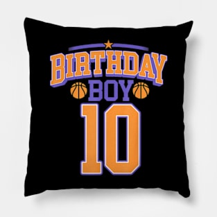 10th Birthday Boy Basketball Lover 10 Years Old Bday Pillow