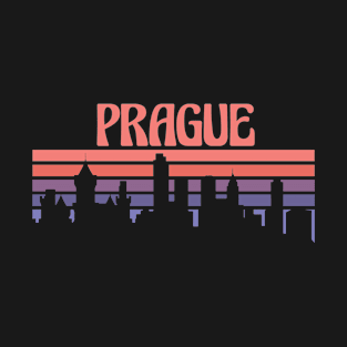 Prague City Skyline Sunset T-Shirt