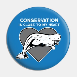 Beluga Conservation Heart Pin