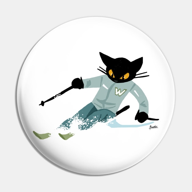 Skiing Pin by BATKEI