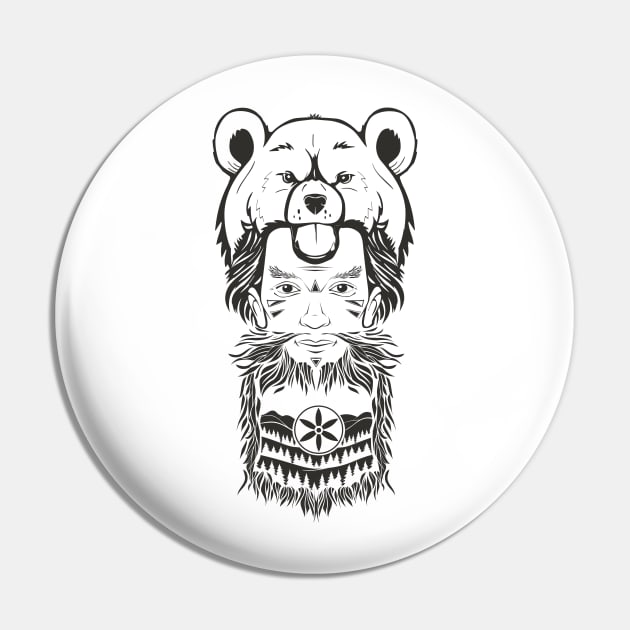 Bear-men totem Pin by TOTEM clothing