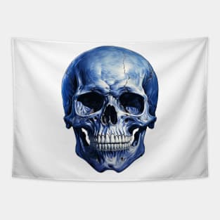 Chilling Charm: Ghastly Grin on a Spooktacular Halloween Skull Tapestry