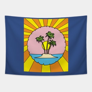 Lonely Island Relaxation Sun Tapestry