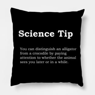 Crocodile Alligator Funny Science tip Pillow