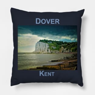 White Cliffs of Dover, Kent, England. British seascape Pillow