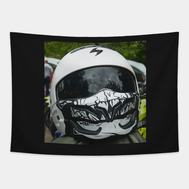 Motorcycle Helmet Tapestry by richard49