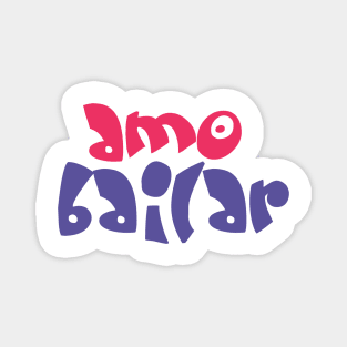 Amo Bailar Pink Blue by PK.digart Magnet