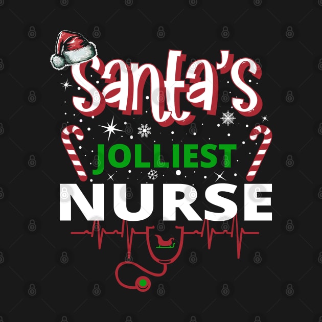 Santa's Jolliest Nurse - Holiday Funny Christmas by eighttwentythreetees