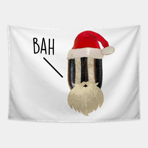 Bah Humbug Funny Christmas Comedy Tapestry by DesignThings