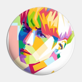 KIM JONG HYUN WPAP POP ART Pin