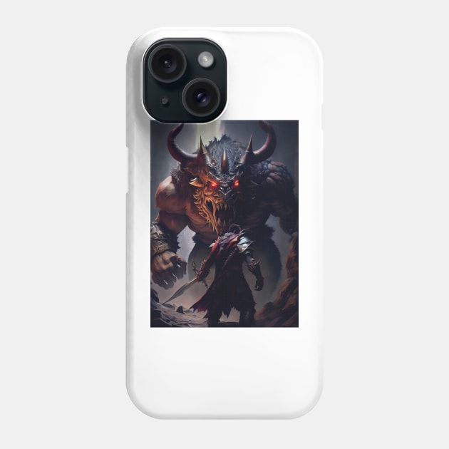 Dark Fantasy Giant Monster Phone Case by CollSram