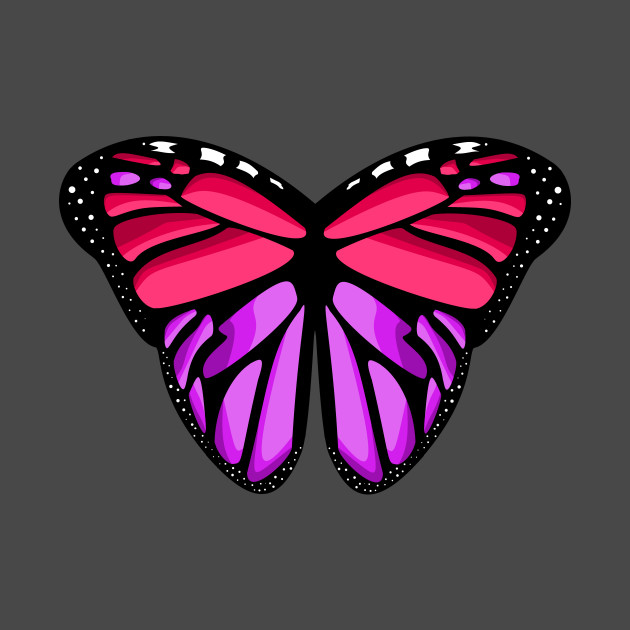 lovely monarch pink butterfly wings by prettyguardianstudio