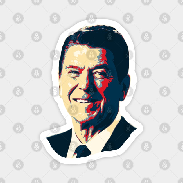 Ronald Reagan Smile Pop Art Magnet by Nerd_art