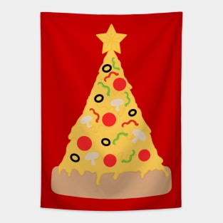 Pizza christmas tree Tapestry