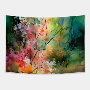 Watercolor Floral bloom spring Garden2 Tapestry