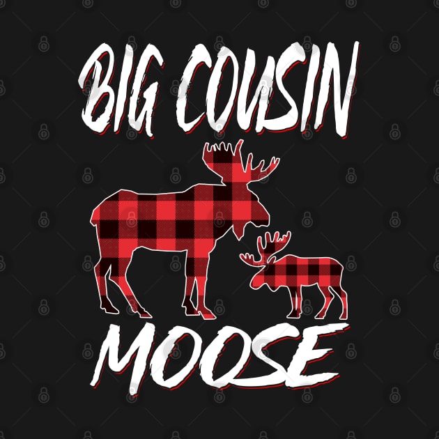 Red Plaid Big Cousin Moose Matching Family Pajama Christmas Gift by intelus