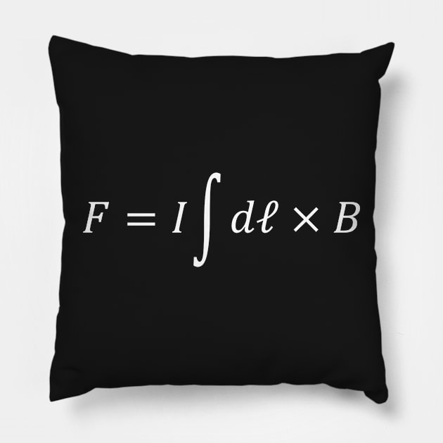 Laplace Force Of Electromagnetism Pillow by ScienceCorner