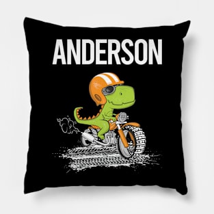 Biking Dinosaur Anderson Pillow