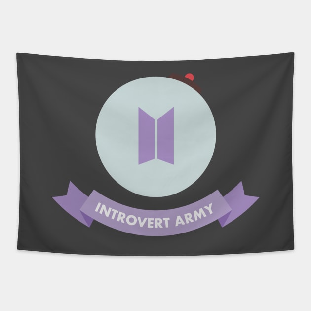 BTS introvert ARMY logo Tapestry by Oricca