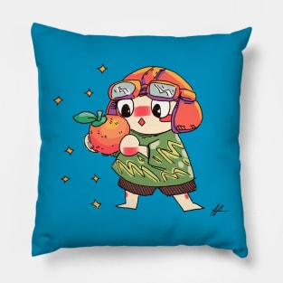 Orange Town Village Pillow