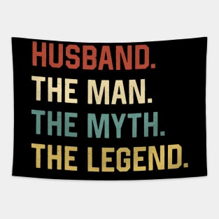 Fathers Day Shirt The Man Myth Legend Husband Papa Gift Tapestry